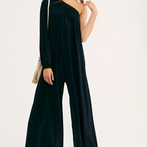 Free people Sunday stroll jumper jumpsuit in black